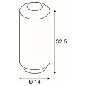 Tischleuchte PANTILO SLIM, zylindrisch, E27, 1x max. 15W, dimmbar, chrom