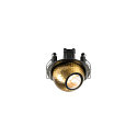 ceiling recessed luminaire DYSKO round IP20, gold, black dimmable