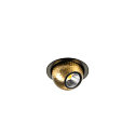 ceiling recessed luminaire DYSKO round IP20, gold, black dimmable