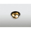 ceiling recessed luminaire DYSKO round IP20, gold, black dimmable