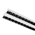 SLV LED 3-Phasen Strahler SIGHT EVO DOUBLE, 57,4cm, rechteckig, 60�, 25W, IP20, dimmbar, 3000K, 3250lm, wei� / schwarz