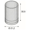 SLV Tischleuchte WUD TL, zylindrisch, E27, 1x max. 40W, IP20, dimmbar, natur