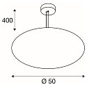Pendelleuchte OLYPSO 50, E27, 1x max. 40W, IP20, dimmbar, schwarz