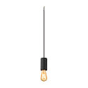 SLV Pendelleuchte FITU PD STONE, E27, 1x max. 15W, IP20, offenes Kabelende, dimmbar, schwarz