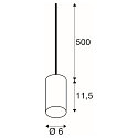 SLV Pendelleuchte FITU PD STONE, E27, 1x max. 15W, IP20, offenes Kabelende, dimmbar, schwarz