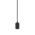SLV Pendelleuchte FITU PD RIBBED, E27, 1x max. 15W, IP20, offenes Kabelende, dimmbar, schwarz