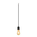 SLV Pendelleuchte FITU PD RIBBED, E27, 1x max. 15W, IP20, offenes Kabelende, dimmbar, schwarz