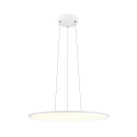 SLV LED Pendelleuchte PANEL 60, rund, 90�, 29W, 3000/4000K, 3050lm, IP20, DALI dimmbar, wei�