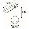 LED 1-Phasen Pendelleuchte LIGHT EYE� 2.0, rund, CRi>90, schaltbar, 11W 2700K 1150lm 30�, schwarz matt