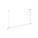 LED Pendelleuchte GLENOS� PRO, 120cm, 75�, 60W, UGR16, IP20, dimmbar, 3000K, 7500lm, wei� / schwarz