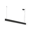 LED Pendelleuchte GLENOS� PRO, 120cm, 75�, 60W, UGR16, IP20, dimmbar, 3000K, 3200lm, schwarz