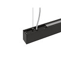 SLV LED Pendelleuchte GLENOS� PRO, 120cm, 75�, 60W, UGR16, IP20, dimmbar, 3000K, 3200lm, schwarz
