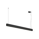 LED Pendelleuchte GLENOS� PRO, 120cm, 75�, 60W, UGR16, IP20, dimmbar, 4000K, 7400lm, schwarz