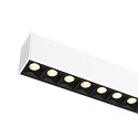 SLV LED Deckenleuchte GLENOS� PRO, 120cm, 75�, 30W, UGR19, IP20, dimmbar, 3000K, 3650lm, wei� / schwarz