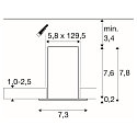 SLV LED Deckeneinbauleuchte GLENOS� PRO, 120cm, 75�, 30W, UGR19, IP20, IP20, dimmbar, 3000K, 3650lm, schwarz