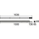 SLV LED Lichtbandsystem EASYLIGHT 1500 135 835/840/850 BK WB ML, 150cm, 27W, 3500/5000K, 5094lm, IP20, schwarz