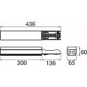 SLV light strip system feed-out EASYLIGHT FOB 300 7 25 BK 7-pole, black
