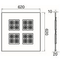 SLV LED Panel PAVANNO 625, 45�, 22W, 3000/4000K, 3440lm, IP20, UGR19, dimmbar, schwarz