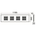 SLV LED Panel PAVANNO 1200/300, 45�, 18W, 3000/4000K, 2850lm, IP20, UGR19, schwarz