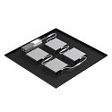 SLV LED Raster-Einbaupanel PAVANNO 600 DALI, IP20, 220-240V AC/DC, 22-38W 3000-5000 (CCT) 6750lm 80�, UGR <19, dimmbar, schwarz