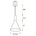 SLV Pendelleuchte LALU� SET CONE 15, E27, 1x max. 4W, IP20, dimmbar, schwarz