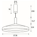 SLV LED Pendelleuchte LALU� SET TETRA 36, Aufbauversion, 40�, 10W, 2700/3000K, 700lm, IP20, dimmbar, schwarz