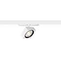LED 3-Phasen Strahler EURO CUBE 2 L, eckig, 40°, 21W, IP20, DALI dimmbar, 4000K, weiß/schwarz