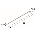 SLV LED Lichtleiste BATTEN FLAT P 600 27, IP44 IK04, 60cm, MW-Sensor, 230V AC/DC, 12-20W 3000-5000K, schaltbar