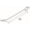 SLV LED Lichtleiste BATTEN FLAT P 1200 52, IP44 IK04, 120cm, MW-Sensor, 230V AC/DC, 20-35W 3000-5000K, schaltbar