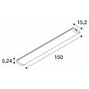 SLV LED Lichtleiste BATTEN FLAT P 1500 72, IP44 IK04, 150cm, MW-Sensor, 230V AC/DC, 29-50W 3000-5000K, schaltbar