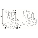 SLV Zubeh�r f�r BATTEN FLAT P - Befestigungshaken f�r horizontal gef�hrte Drahtseile, 2er Set. Edelstahl