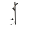 Outdoor LED-Stehleuchte HELIA SLIM POLE DOUBLE, IP65 IK03, Erdspie�-Stativ + Steckerkabel, 2x 6W 2200K 500lm 38�, schaltbar