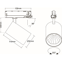 SLV LED 3-Phasen Strahler TRACKSPOT P, 12W, 2700K, 1952/6272lm, IP20, wei�