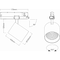 SLV LED 3-Phasen Strahler TRACKSPOT V, 12W, 4000K, 1600/4970lm, IP20, DALI dimmbar, schwarz