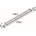 SLV LED Deckenleuchte BATTEN INDUSTRY P, 73W, 5000K, 15100/2500lm, IP23, DALI dimmbar, wei�