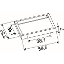 SLV Aufbaurahmen f�r LED PANEL P und PAVANNO, 60cm, schwarz