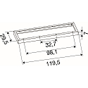 SLV Aufbaurahmen f�r LED PANEL P und PAVANNO, 120/30cm, schwarz