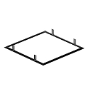 Einbaurahmen für LED PANEL P und PAVANNO, 62cm, schwarz