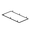 Einbaurahmen für LED PANEL P und PAVANNO, 120/60cm, schwarz
