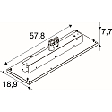 SLV LED 3-Phasen Leuchte TRACK PANEL, 40W, 3000/4000K, 6600/12300lm, IP20, DALI dimmbar, schwarz