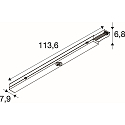 SLV LED Notlichtmodul EASYLIGHT 1000 LED Lichtbandsystem, 3W, 5000K, 450lm, IP20, schwarz