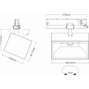 SLV LED 3-Phasen Strahler TRACKSPOT P SQ, 12W, 3000K, 1873/6283lm, IP20, DALI dimmbar, wei�