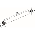 SLV LED Feuchtraumleuchte TUBULAR P, 150cm, 50W, 5000K, 7200lm, IP66, DALI dimmbar, wei�