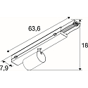 SLV LED Strahler EASYLIGHT LED Lichtbandsystem, 12W, 3500K, 1920/4720lm, IP20, schwarz