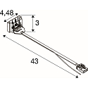 SLV Steckverbinder CON 4P002 f�r LED Lichtbandsystem RETRO, 4-polig, wei�
