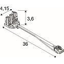SLV Steckverbinder CON 4P003 f�r LED Lichtbandsystem RETRO, 4-polig, wei�