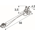 SLV Steckverbinder CON 4P005 f�r LED Lichtbandsystem RETRO, 4-polig, wei�