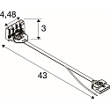 SLV Steckverbinder CON 6P102 f�r LED Lichtbandsystem RETRO, 6-polig, wei�