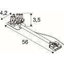 SLV Steckverbinder CON 6P104 f�r LED Lichtbandsystem RETRO, 6-polig, wei�