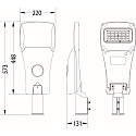 SLV LED Mastleuchte STREET A MICRO, 35W, 3000K, 5250lm, IP66, grau